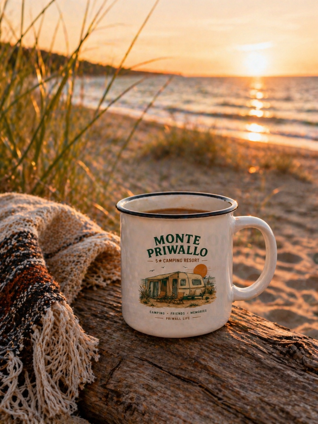 Emaille Camping Tasse Ostsee – Priwall Vibes Monte Priwallo Vanlife